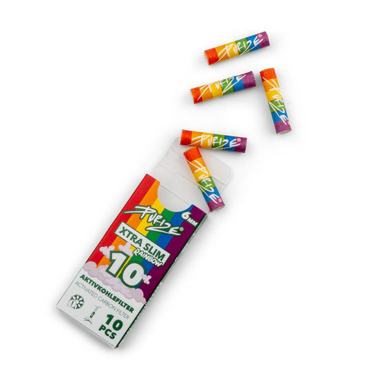Buy Purize - Rainbow XTRA Slim Size (6MM) (Pack of 10) Active Charcoal Filter | Slimjim India