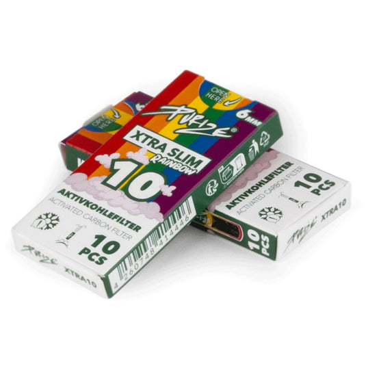 Buy Purize - Rainbow XTRA Slim Size (6MM) (Pack of 10) Active Charcoal Filter | Slimjim India