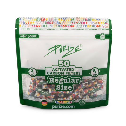 Buy Purize Regular Filters - (9MM) (Pack of 50) Active Charcoal Filter | Slimjim India