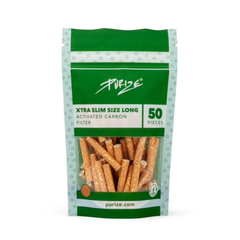Load image into Gallery viewer, Buy Purize Spy XTRA Slim Size Long (6MM) (Pack of 50) Active Charcoal Filter | Slimjim India
