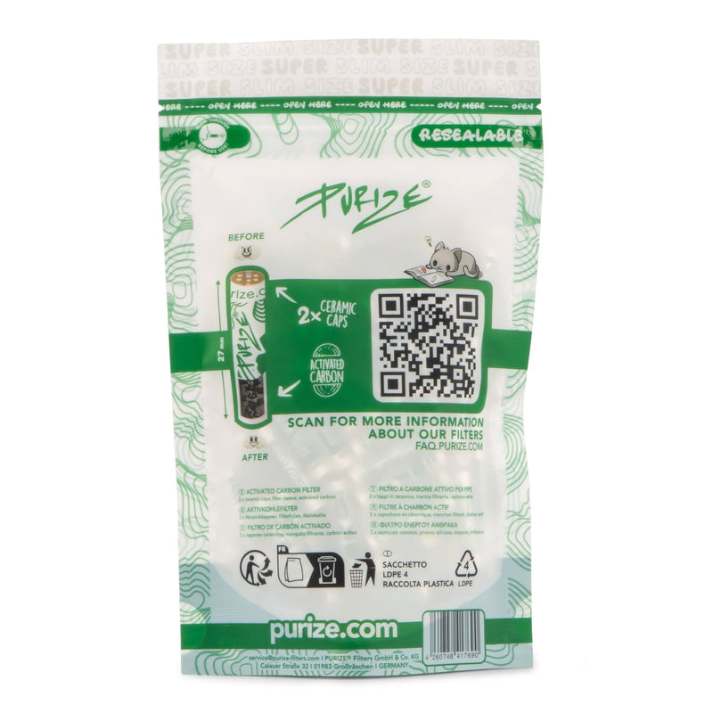 Load image into Gallery viewer, Buy Purize Super Slim Filters - (5MM) (Pack of 111) Active Charcoal Filter | Slimjim India
