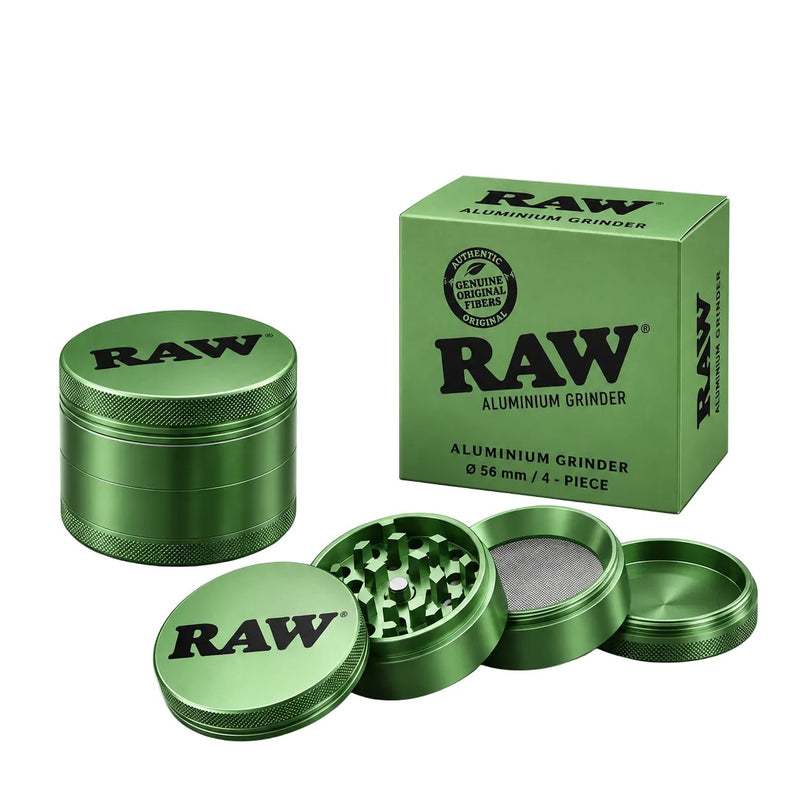 Load image into Gallery viewer, Buy RAW Aluminium Grinder 4 Part 56mm | Slimjim India
