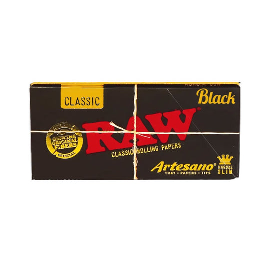 Buy RAW - Black Artesano Classic King Size + Tips Paraphernalia | Slimjim India