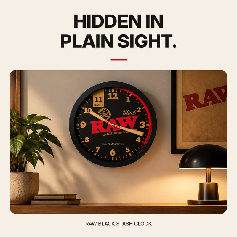 Load image into Gallery viewer, Buy Raw - Black Stash Wall Clock Clock | Slimjim India
