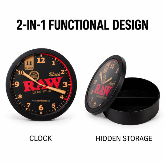 Buy RAW Black Stash Wall Clock | Slimjim India