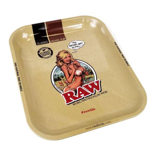 Buy RAW Girl Metal Rolling Tray Rolling Tray Medium | Slimjim India