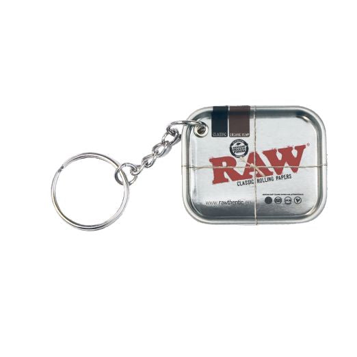 Buy RAW - Mini Metal Rolling Tray Keychain (Silver) Rolling Tray | Slimjim India