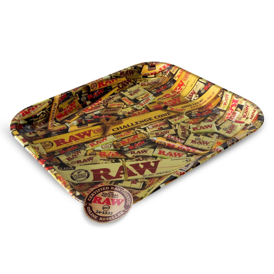Buy RAW Mix Metal Rolling Tray Rolling Tray | Slimjim India