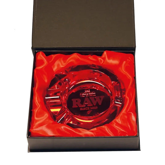 Buy RAW Ruby Red Glass Ashtray Accessories | Slimjim India