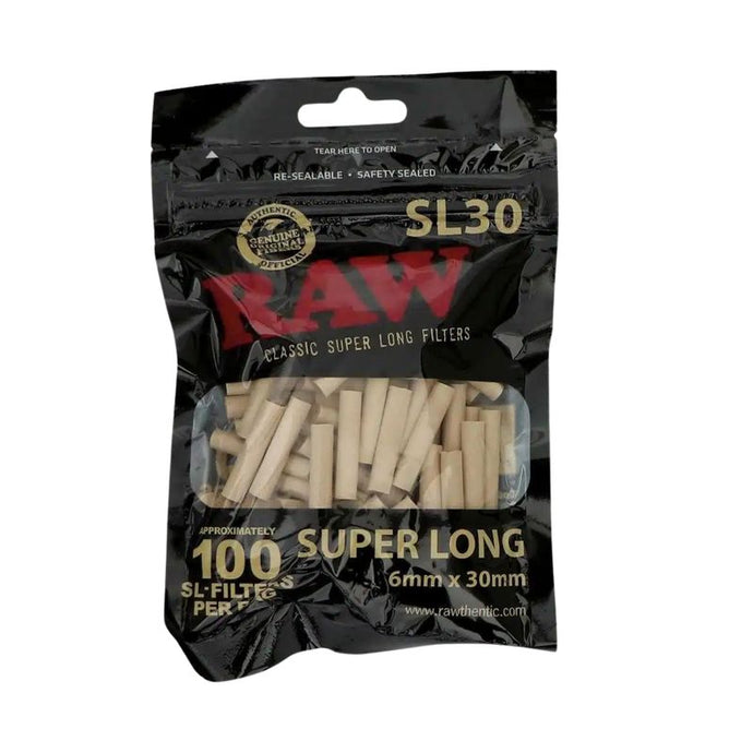 Buy RAW - Super Long Filters (6mm x 30mm) (100 Filters) Cotton Filter | Slimjim India