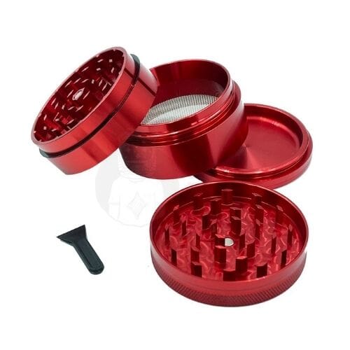 Buy Red Metal Grinder 4 Part (63 mm) Grinder | Slimjim India