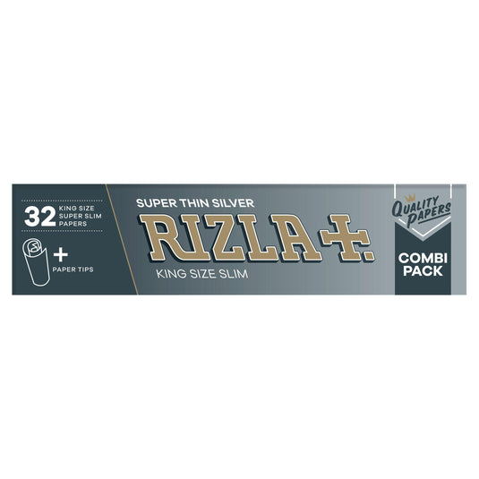 Buy Rizla - Combi Silver King size + Tips Paraphernalia | Slimjim India