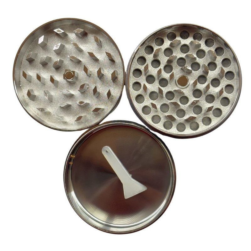 Load image into Gallery viewer, Buy Silver Metal Grinder 3 Part (53 mm) Grinder | Slimjim India
