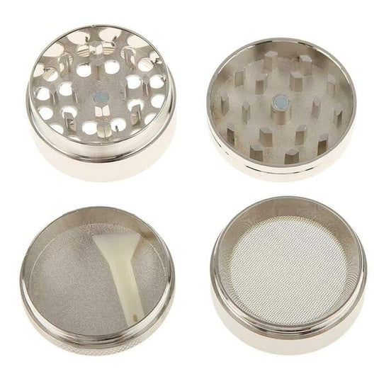 Buy Silver Metal Grinder 4 Part (53 mm) Grinder | Slimjim India
