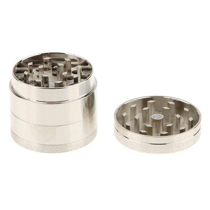 Load image into Gallery viewer, Buy Silver Metal Grinder 4 Part (53 mm) Grinder | Slimjim India
