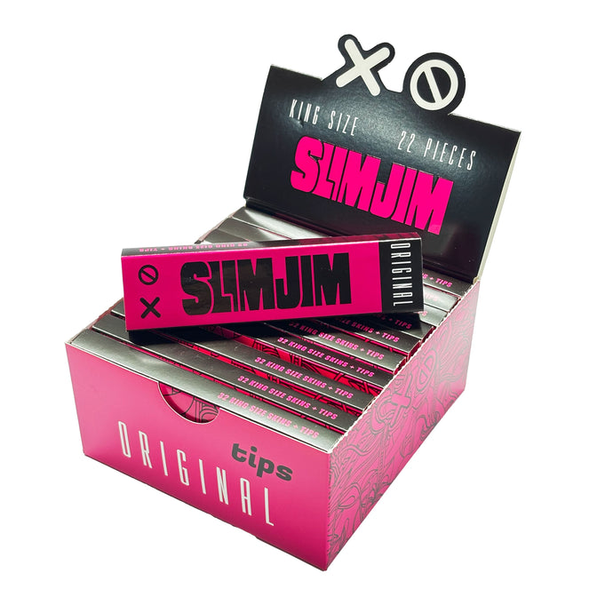 Buy Slimjim - Original King Size Skins + Tips (Box of 22) Paraphernalia | Slimjim India