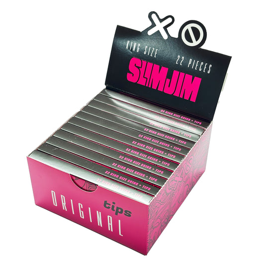 Buy Slimjim - Original King Size Skins + Tips (Box of 22) Paraphernalia | Slimjim India