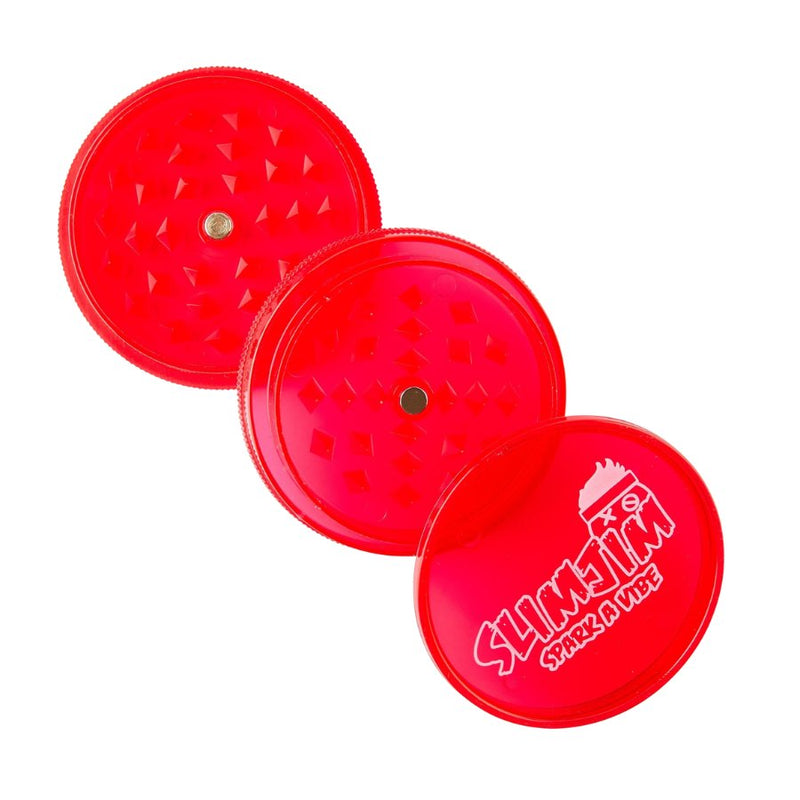Load image into Gallery viewer, Buy Slimjim - Plastic Grinder (3 Part) Grinder Red | Slimjim India
