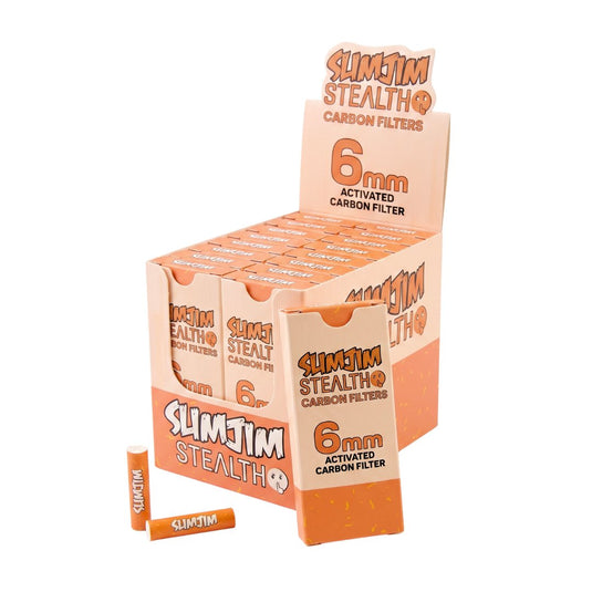 Buy Slimjim - Stealth 6mm Carbon Filters (Box of 20) | Slimjim India