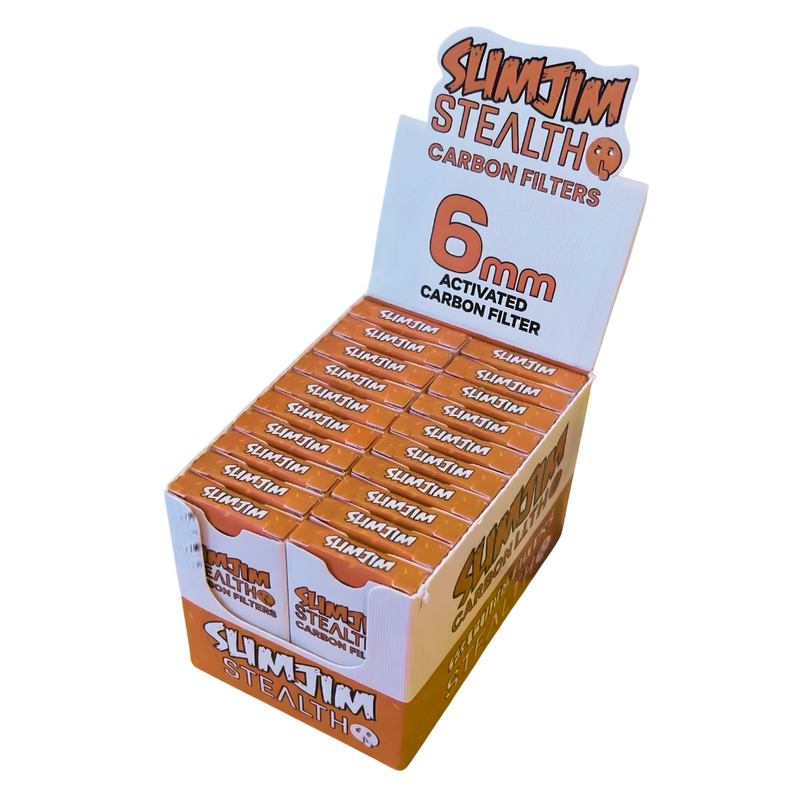 Load image into Gallery viewer, Slimjim - Stealth 6mm Carbon Filters (Box of 20)
