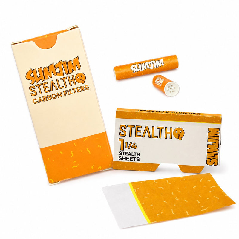 Load image into Gallery viewer, Buy Slimjim - Stealth Duo Pack (1 1/ 4th Papers + Carbon Filters (6MM) | Slimjim India
