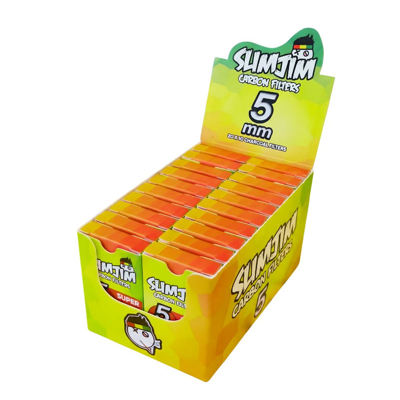 Load image into Gallery viewer, Buy Slimjim - Super Slim 5mm Carbon Filters (Box of 20) | Slimjim India
