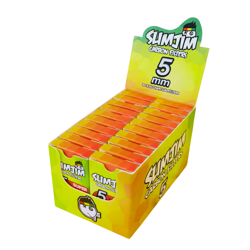 Load image into Gallery viewer, Slimjim - Super Slim 5mm Carbon Filters (Box of 20)
