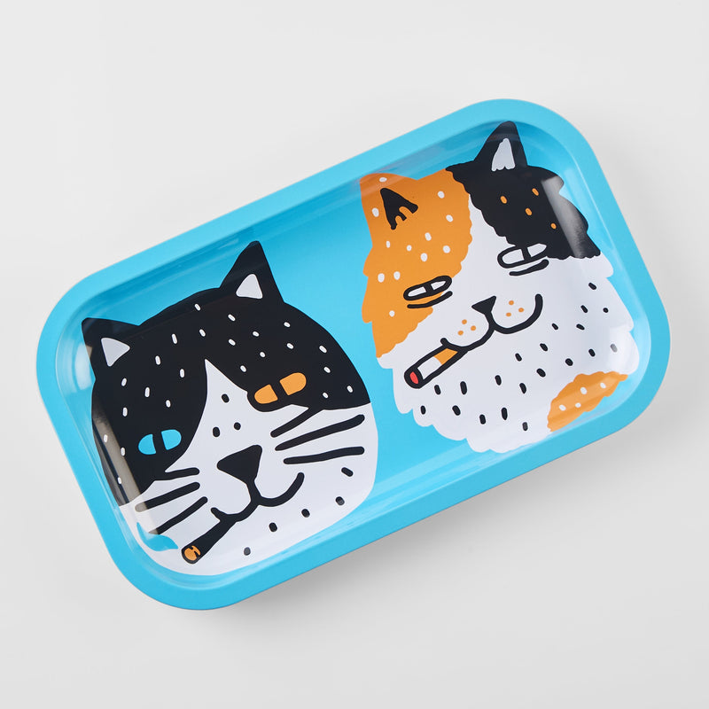 Load image into Gallery viewer, Buy Slimjim X Jacob 9 Lives Tray - Don Meowleone (Medium) rolling tray | Slimjim India
