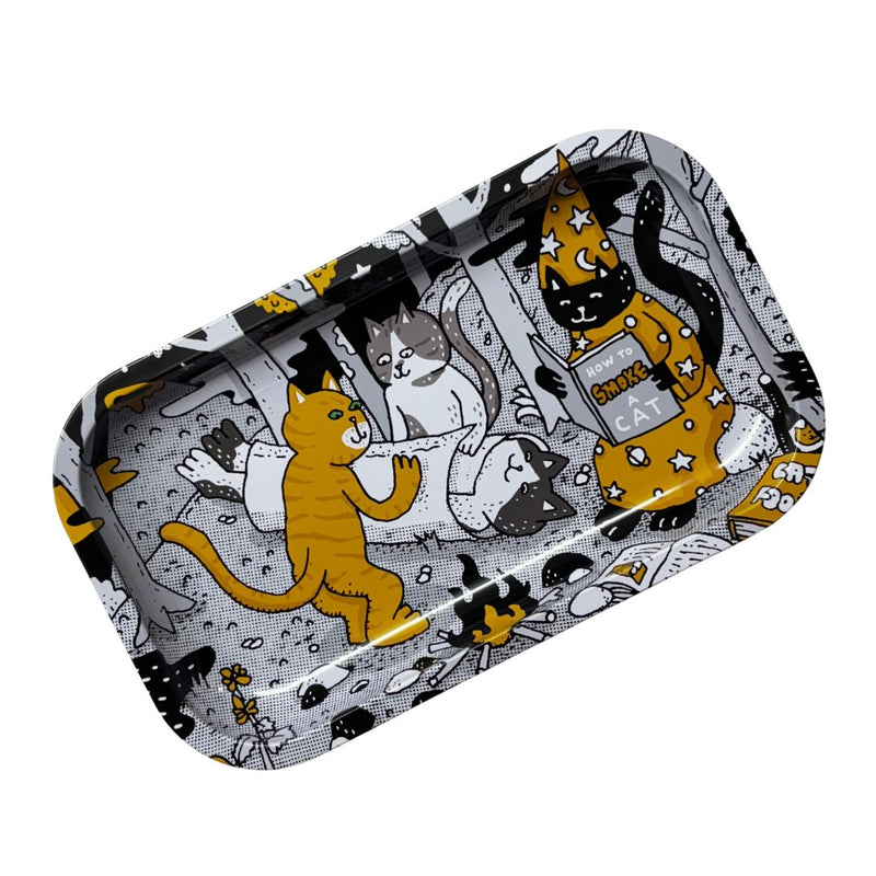 Load image into Gallery viewer, Buy Slimjim X Jacob 9 Lives Tray - How to Roll a Cat (Medium) rolling tray | Slimjim India
