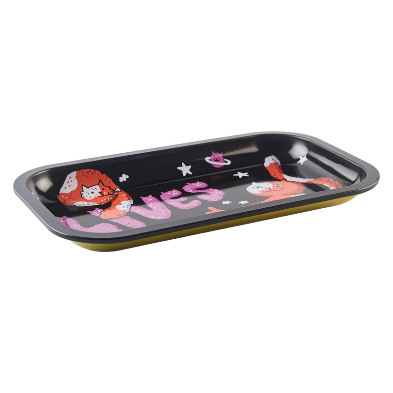 Load image into Gallery viewer, Buy Slimjim X Jacob 9 Lives Tray - Purrfect (Medium) rolling tray | Slimjim India
