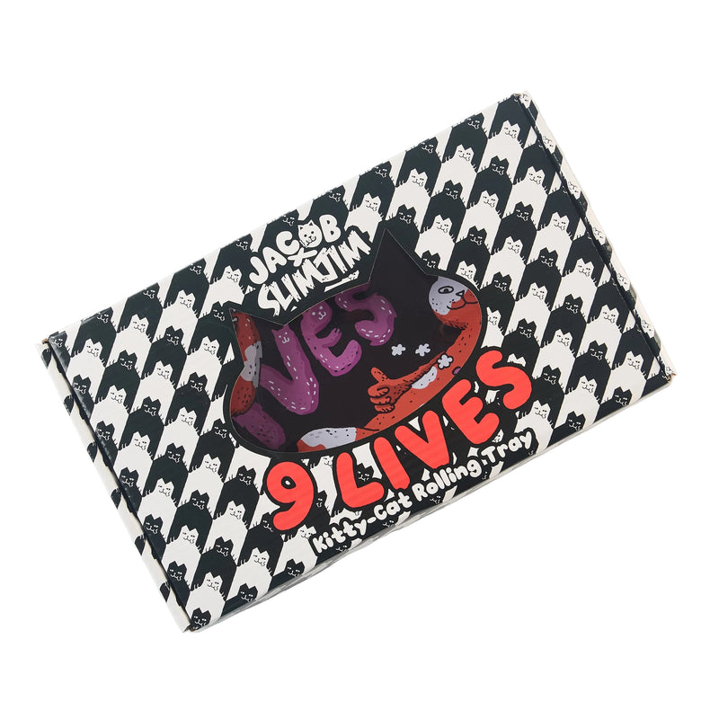 Load image into Gallery viewer, Buy Slimjim X Jacob 9 Lives Tray - Purrfect (Medium) rolling tray | Slimjim India
