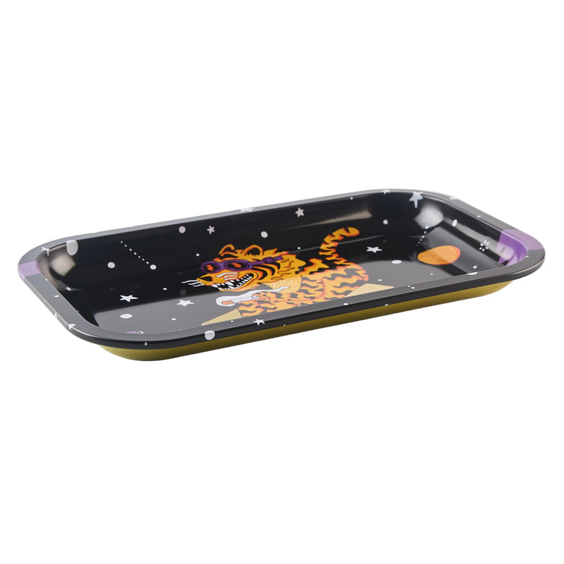 Load image into Gallery viewer, Buy Slimjim X Jacob 9 Lives Tray - Space Cat (Medium) rolling tray | Slimjim India

