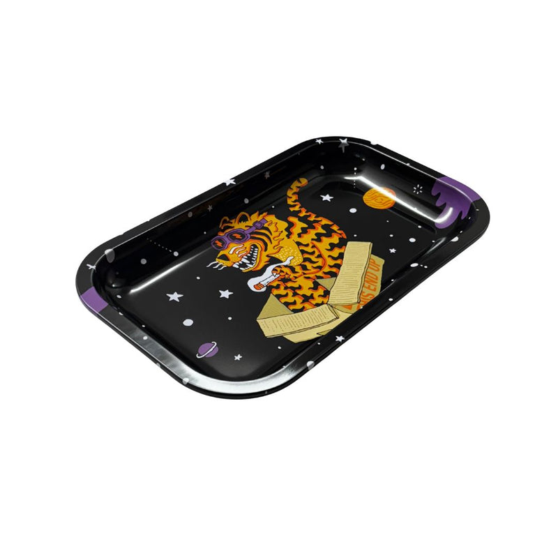Load image into Gallery viewer, Buy Slimjim X Jacob 9 Lives Tray - Space Cat (Medium) rolling tray | Slimjim India
