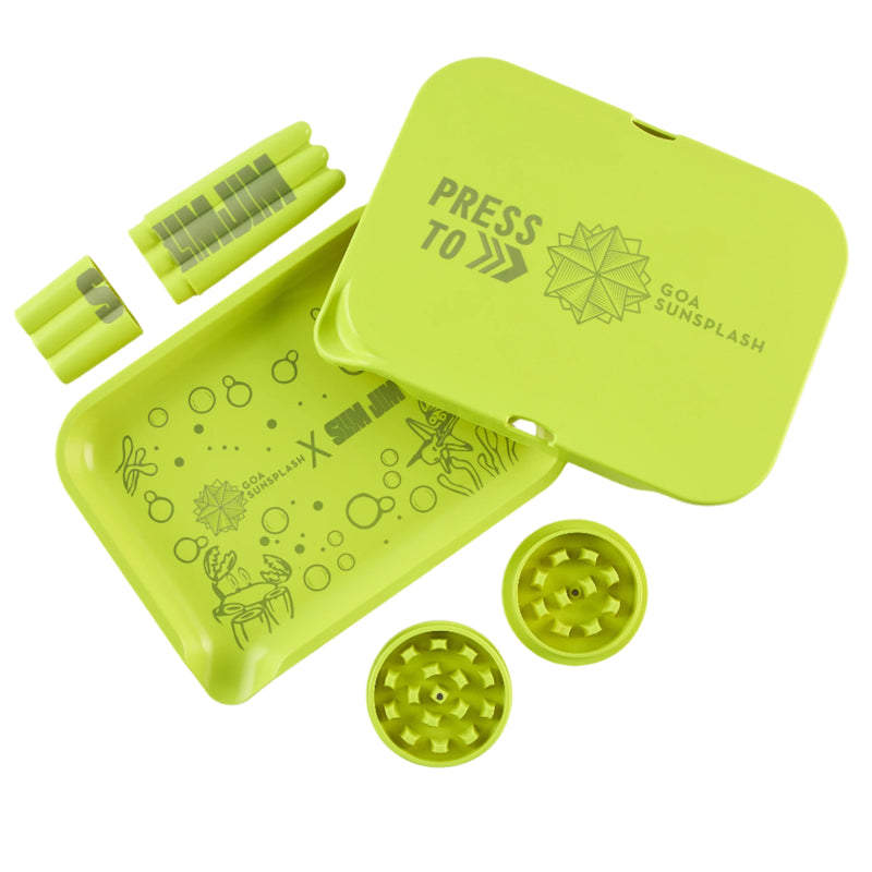 Load image into Gallery viewer, Buy Slimjim X Sunsplash Starter Pack (Yellow) Rolling Tray | Slimjim India
