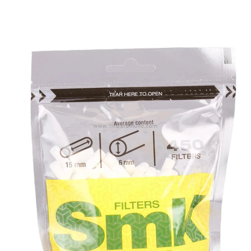 Load image into Gallery viewer, Buy SMK - Slim Cotton Filters (15 X 6 MM) (Pack of 450) Paraphernalia | Slimjim India

