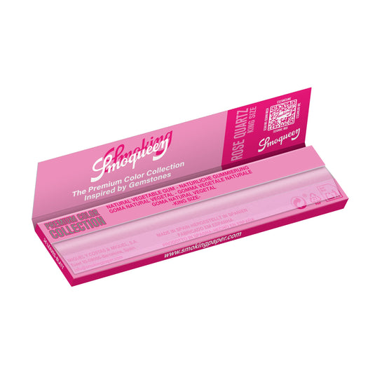 Buy Smoking - Smoqueen Pink King Size Rolling Papers (Rose Quartz) Paraphernalia | Slimjim India