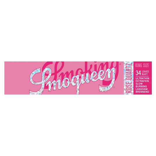 Buy Smoking - Smoqueen Pink King Size Rolling Papers (Rose Quartz) Paraphernalia | Slimjim India