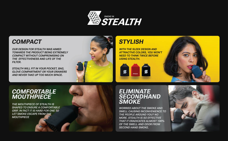 Load image into Gallery viewer, Buy Stealth Personal Air Filter Eliminate Second Hand Smoke And Odor Personal Air Filter | Slimjim India
