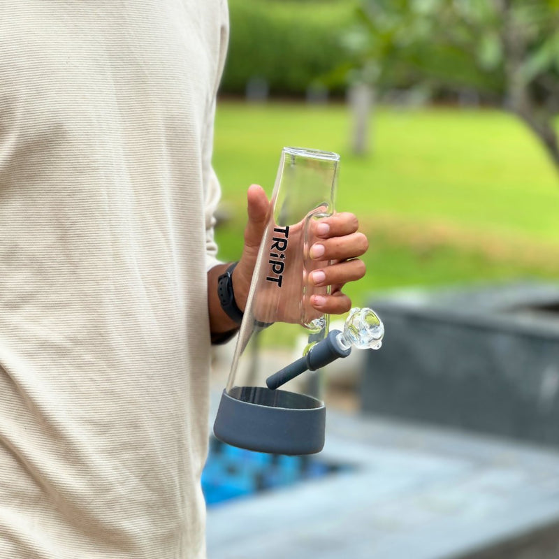 Load image into Gallery viewer, Buy Tript OG Silicone Glass bong ( Yellow Mellow) Bong | Slimjim India
