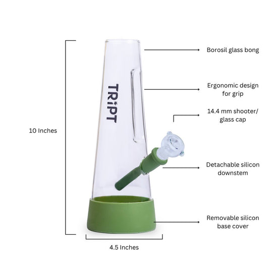 Buy Tript OG Silicone Glass bong ( Yellow Mellow) Bong | Slimjim India