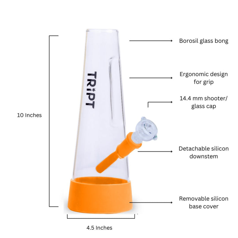 Load image into Gallery viewer, Buy Tript OG Silicone Glass bong ( Yellow Mellow) Bong | Slimjim India

