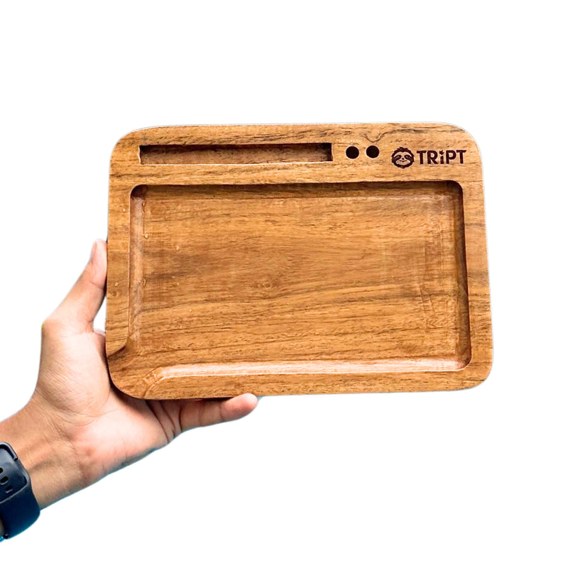Load image into Gallery viewer, Buy Tript wooden crushing rolling tray crushing tray | Slimjim India
