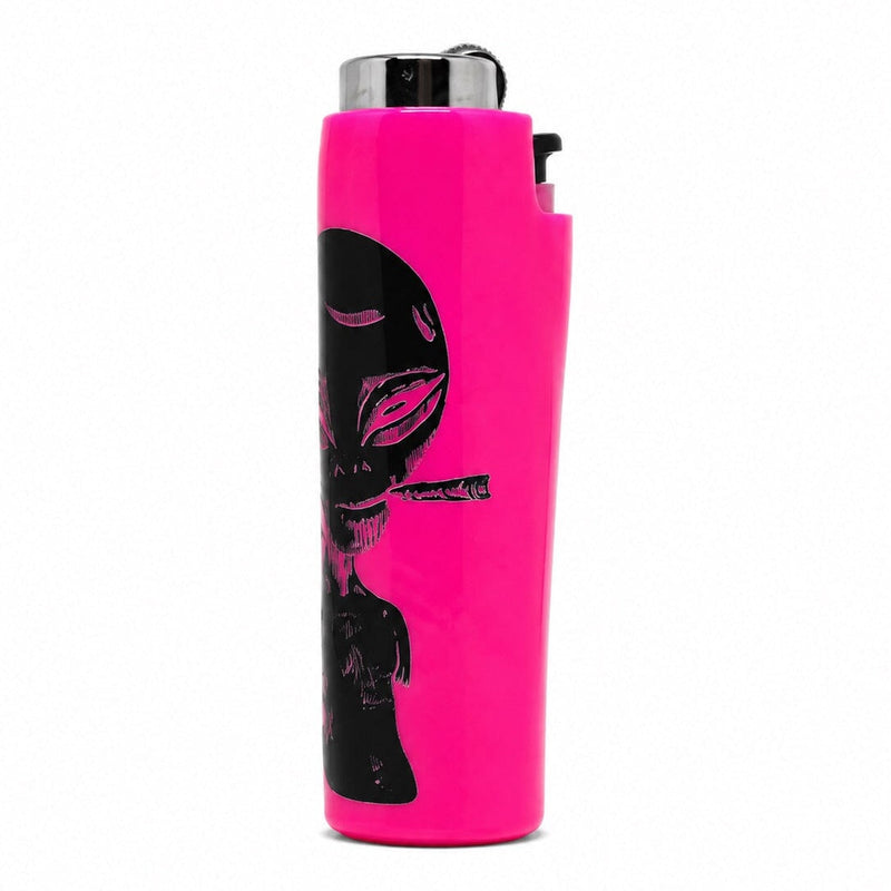 Load image into Gallery viewer, Buy Ubuntu - Smoking Alien Glow Clipper LIGHTER | Slimjim India
