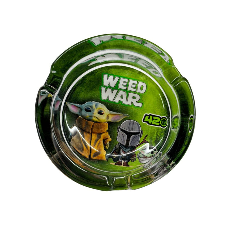 Load image into Gallery viewer, Buy War - Glass Ashtray Ashtray Green | Slimjim India
