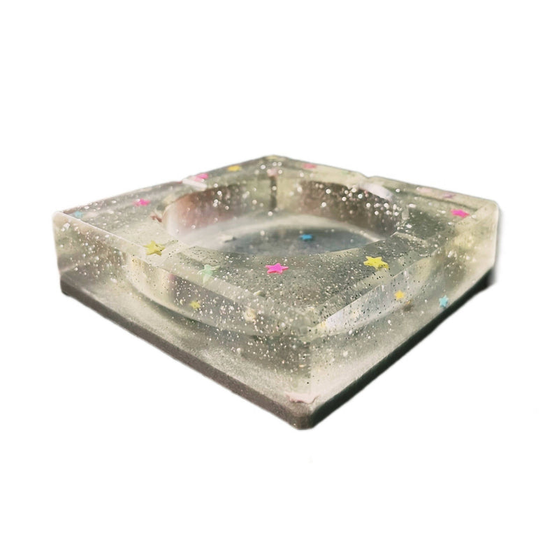 Load image into Gallery viewer, Buy Big Square Ashtray - Silver Galaxy | Slimjim India
