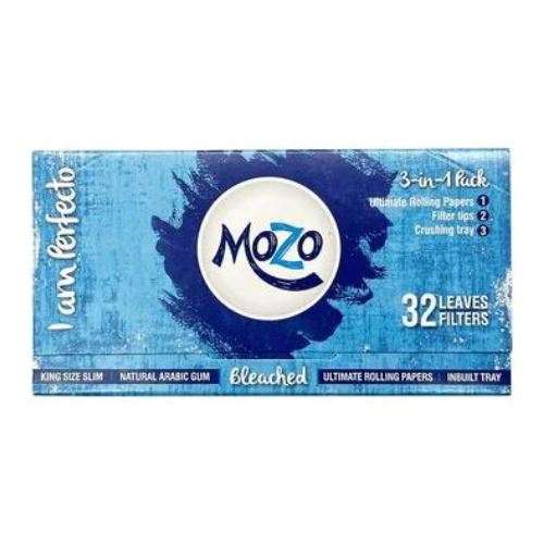 Buy Bongchie - Mozo White (King Size Slim + Tips) Rolling Papers + Tips | Slimjim India