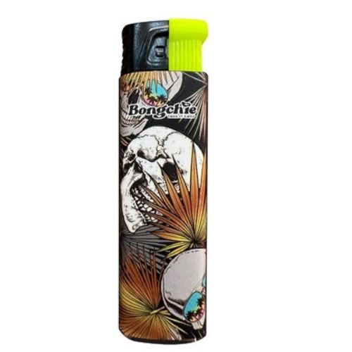 Load image into Gallery viewer, Buy Bongchie - Turbo Flame Lighter (Windproof) Lighter Yellow Skull | Slimjim India
