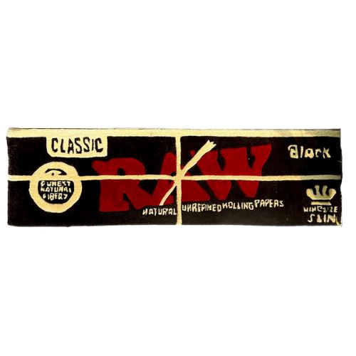 Buy Carpet Diem Raw Rolling Papers Rug (Black) | Slimjim Online