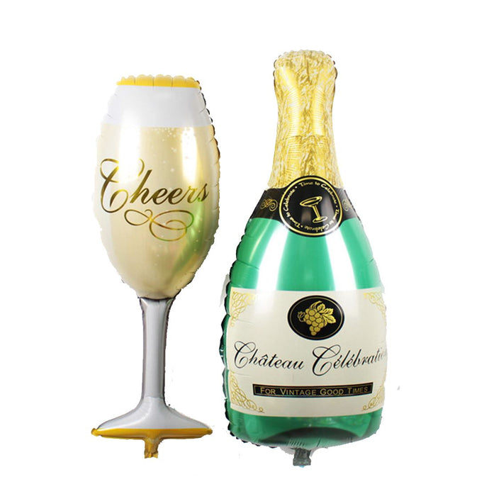 Champagne And Glass Balloon Gift Set Slimjim 