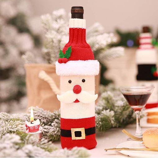 Christmas Santa Bottle Cover Bar Party Pad 
